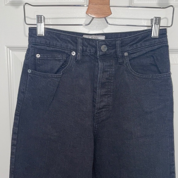 Free People Wales Wide Leg in Black Sz 26 - Picture 6 of 10